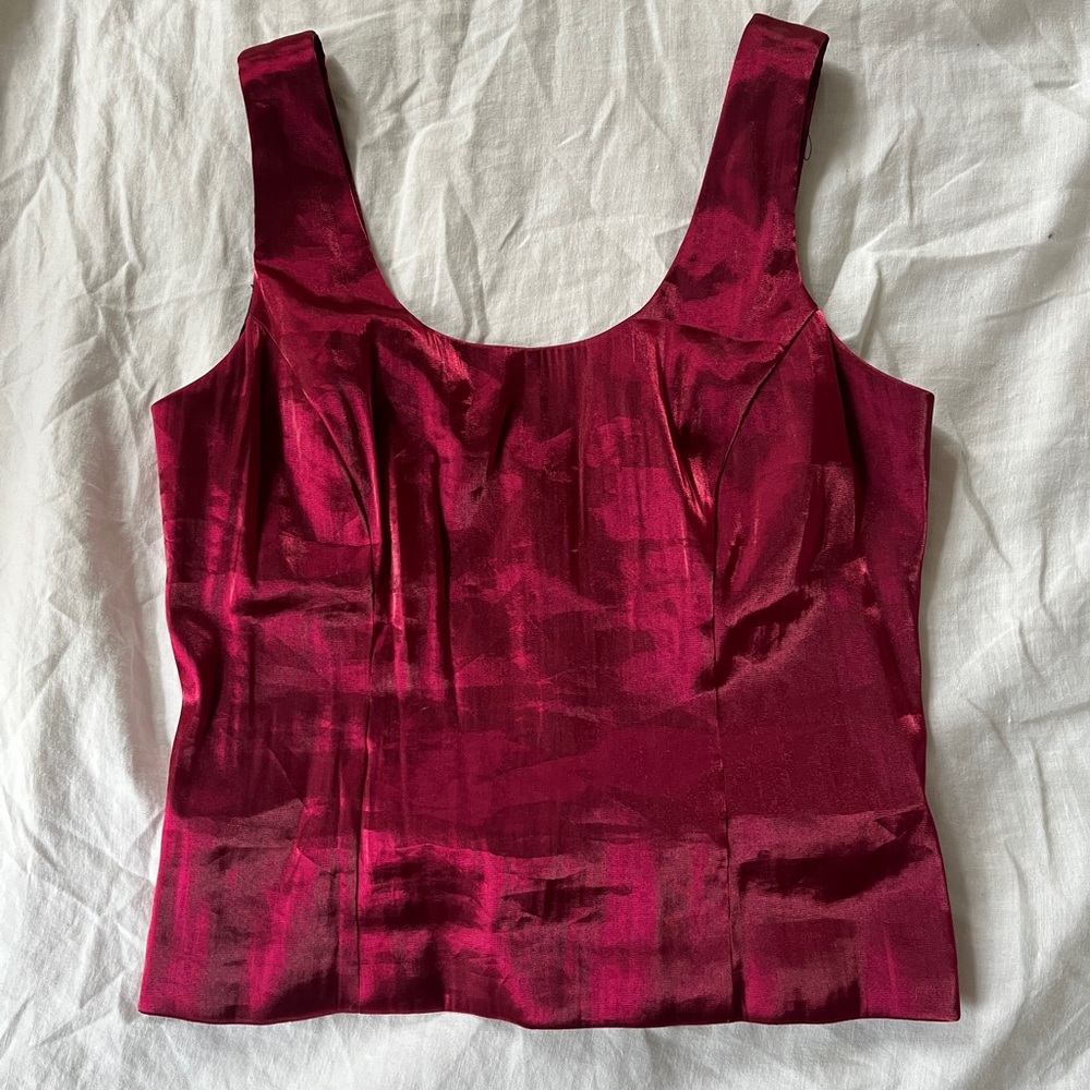 Vintage J.R Nites by Carol Lin Y2K Burgundy corset top